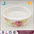 Provide Hot Selling flower decal ceramic Pet product, wholesale pet bowel